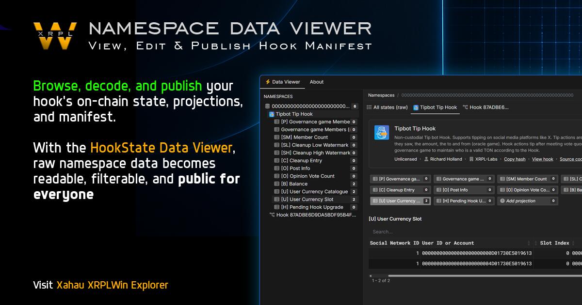 HookState Data Viewer: Browse On-Chain State, Build Projections, and Publish Your Hook Manifest